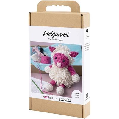 Creativ Company Hobbyset amigurumi, schaap, roze, off white, 1 doos