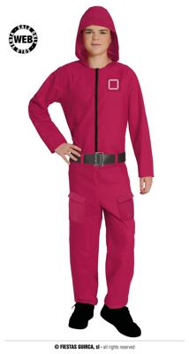 Squid Game Kostuum Rode Overall Tiener