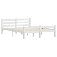 Bedframe massief grenenhout wit 120x200 cm - thumbnail