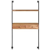 Wandbureau 90x40x170 cm massief acaciahout - thumbnail