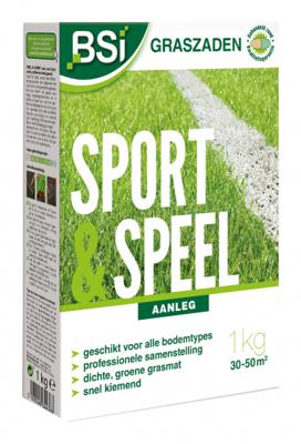BSI - Graszaad - Sport & Spel - Met Beschermende Coating - Hoge kwaliteit - tot 50 m² - 1Kg