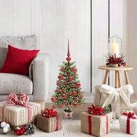 VidaXL Kerstboom met 150 led met standaard groen 65 cm pe - thumbnail