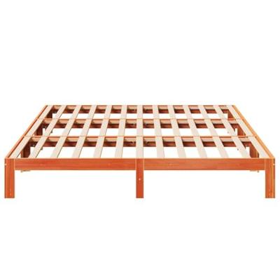 Bedframe zonder matras 270x200 cm massief grenenhout wasbruin