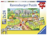 Ravensburger Puzzel Dag in de Dierentuin 2x24 Stukjes - thumbnail