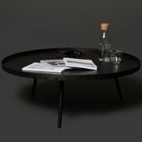 Woood Mesa bijzettafel Ø100 cm Zwart - thumbnail