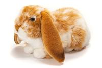 Pluchen konijn liggend 30 cm gevlekt TEDDY HERMANN meerkleurig - thumbnail