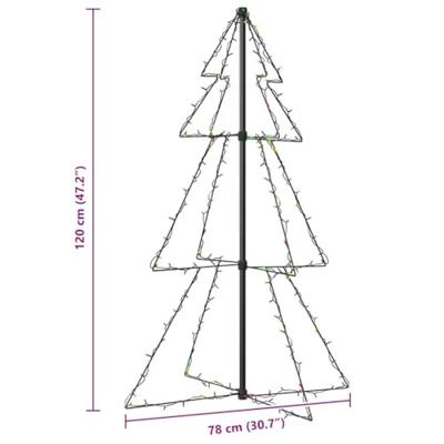 VidaXL Kegelkerstboom 160 led&apos;s binnen en buiten 78x120 cm