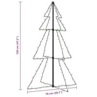 VidaXL Kegelkerstboom 160 led&apos;s binnen en buiten 78x120 cm - thumbnail