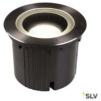 SLV buiten grondspot Dasar 270 rond - zwart / roestvrij staal 4000k symm - thumbnail