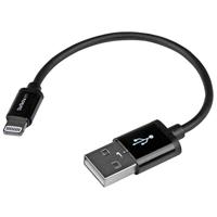 StarTech.com 15 cm korte zwarte Apple 8-polige Lightning-connector-naar-USB-kabel voor iPhone / iPod / iPad - thumbnail
