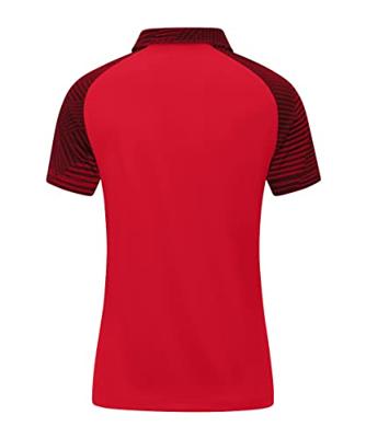 JAKO 6322D Polo Performance Dames - Rood/Zwart - 40