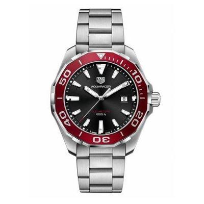 Tag Heuer Aquaracer quartz 43 mm herenhorloge WAY101B.BA0746 - 43 mm / zwart