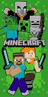 Minecraft Strandlaken Groen - 70x140 cm
