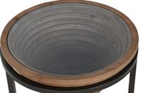 Bijzettafel Home ESPRIT Zwart Natuurlijk Kristal Spar 46 x 46 x 55,5 cm - thumbnail