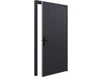 Trendhout Plaatdeur enkel XL - rechtsdraaiend - 120x211,5 cm + kozijn 133,4x218,9 cm - zwart (incl. hang en sluitwerk)- - Hout- Trendhout - thumbnail