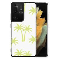 Samsung Galaxy S21 Ultra Bloemen Hoesje Palmtrees - thumbnail