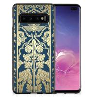 Samsung Galaxy S10+ Skin Case Beige Flowers - thumbnail