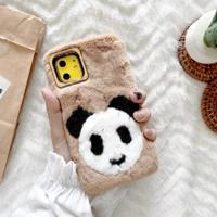Voor iPhone 11 Pro pluche Panda telefoon Protect geval (bruin) - thumbnail