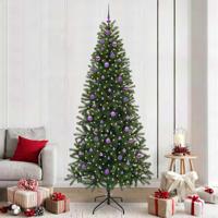 VidaXL Kunstkerstboom met 300 led met standaard groen 240 cm pe en pvc - thumbnail