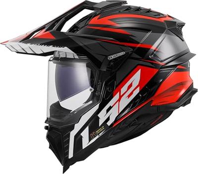 LS2 endurohelm "mx701 explorer spire", binnenvoering, rescue wangkussentjes, micrometrische sluiting, verwijderbare helmtop, voorbereiding voor helmcommunicatie, pinlock 70 maxvision™. helmet mx701 explorer spire xxl bl./grey/red LS2 endurohelm "mx701 explorer spire", binnenvoering, rescue wangkussentjes, micrometrische sluiting, verwijderbare helmtop, voorbereiding voor helmcommunicatie, pinlock 70 maxvision™. helmet mx701 explorer spire xxl bl./grey/red