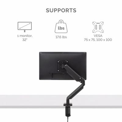 Fellowes 8043301 flat panel bureau steun 76,2 cm (30") Vrijstaand Zwart - thumbnail