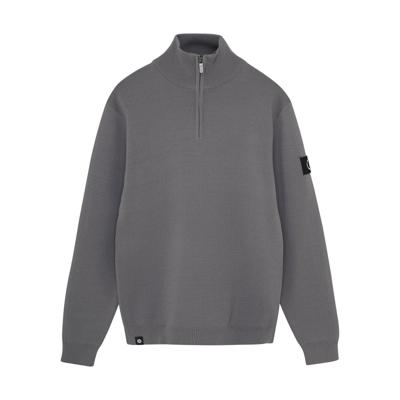 Rellix winter sweater jongens - grijs - rits, gebreid