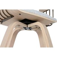 Keukenstoel Home ESPRIT Grijs Polyester Hout 51 x 55 x 91 cm - thumbnail