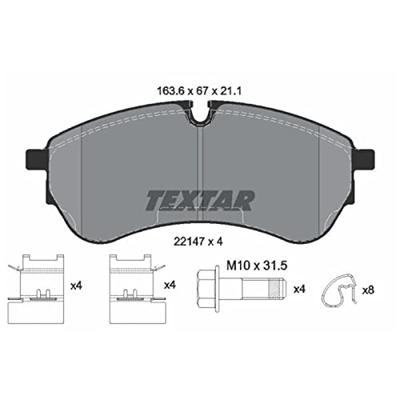 Remblokkenset, schijfrem 2214701