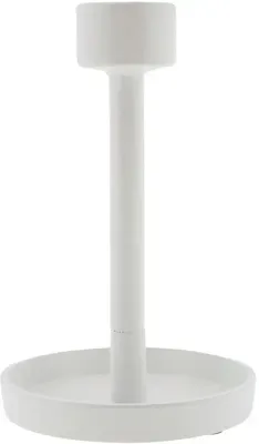 Home Society kandelaar metaal xl large 11.5x18.5cm wit