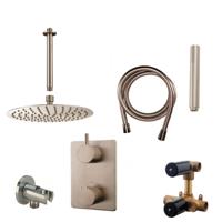 Wiesbaden Inbouw Regendouche Set 09 Caral Rechthoek Plafonduitloop RVS - thumbnail