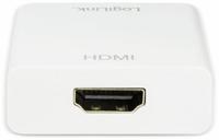 LogiLink UA0236A HDMI Adapter [1x USB 3.2 Gen 2 stekker C (USB 3.1) - 1x HDMI-bus] Wit 14.00 cm - thumbnail