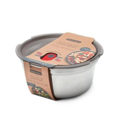 Zwart+Blum Stalen Voerbak Groot - Ø170mm - H 81mm - Grijs / Rood Zwart+Blum Stalen Voerbak Groot - Ø170mm - H 81mm - Grijs / Rood