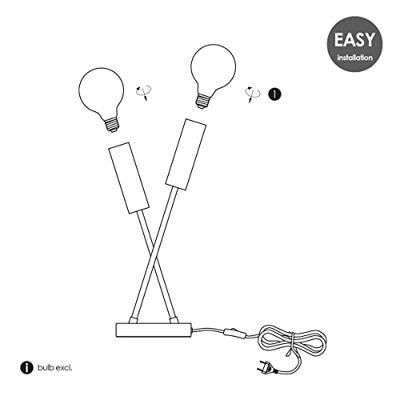 Light depot - tafellamp Twint 2L - zwart - Outlet Light depot - tafellamp Twint 2L - zwart - Outlet