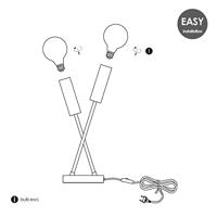 Home sweet home tafellamp Twint 2L - zwart - thumbnail