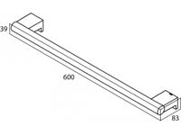 Tiger Badhanddoekrek Bold 60 cm Zwart - thumbnail
