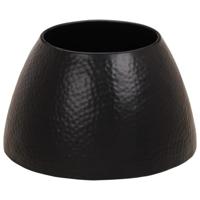 Salontafel Ø 50x30 cm gehamerd aluminium zwart - thumbnail