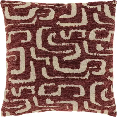 Unique Living kussen liam 45x45cm marsala
