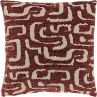 Unique Living kussen liam 45x45cm marsala - thumbnail