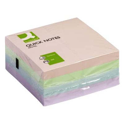 Q-CONNECT Quick Notes, ft 76 x 76 mm, 400 vel, geassorteerde kleuren