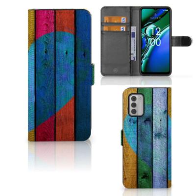 Nokia G42 | Book Style Case | Wood Heart - Cadeau voor je Vriend