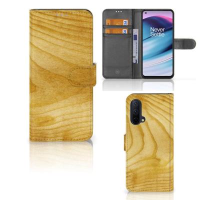 OnePlus Nord CE 5G | Book Style Case | Licht Hout OnePlus Nord CE 5G | Book Style Case | Licht Hout