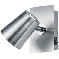 LED Wandspot - Trion Narca - 6W - Warm Wit 3000K - 1-lichts - Vierkant - Mat Nikkel - Aluminium - thumbnail