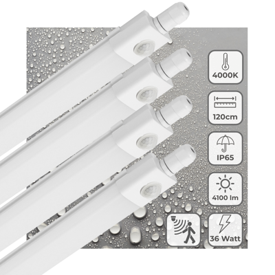 4 PACK - LED's Light LED TL verlichting met sensor 120 cm - Bewegingssensor en bewegingsdetectie - 4100 lm