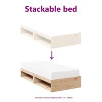 Slaapbank zonder matras 90x200 cm massief grenenhout - thumbnail