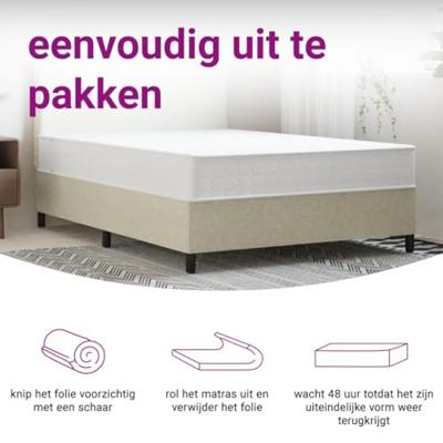 Pocketveringmatras middelhard-hard 140x190 cm