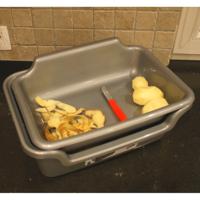 Curver aardappel schilbak 2-delig zilver - thumbnail