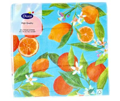 Duni Servetten Lemon Tree 33x33cm
