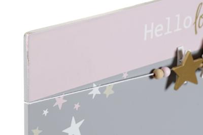 Fotolijst met Knijpers DKD Home Decor Hello Lovely Hout MDF Sterren 40 x 1 x 24 cm Fotolijst met Knijpers DKD Home Decor Hello Lovely Hout MDF Sterren 40 x 1 x 24 cm