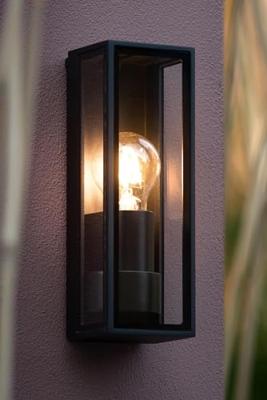 Lucide DUKAN - Wandlamp Binnen/Buiten - 1xE27 - IP65 - Zwart