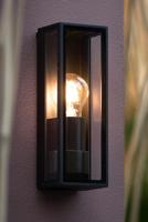 Lucide DUKAN - Wandlamp Binnen/Buiten - 1xE27 - IP65 - Zwart - thumbnail